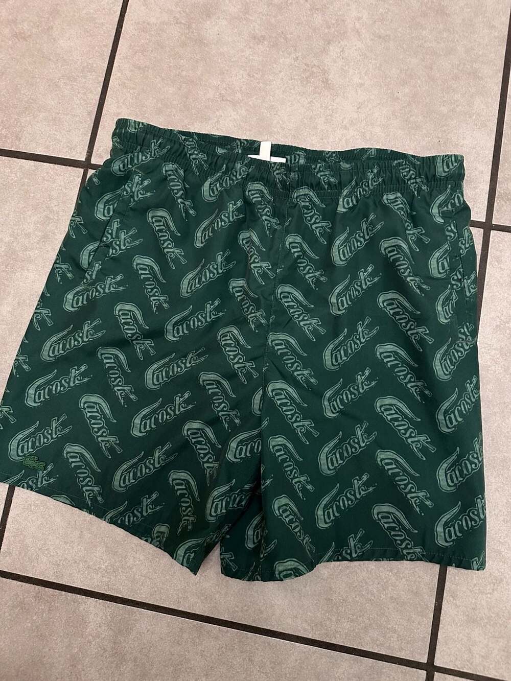 Lacoste Boys' All-Over Logo Print Swim Shorts